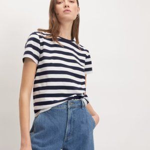 Everlane Organic Cotton Striped Box T Shirt Size Large